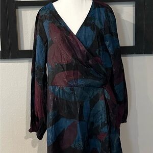 Elegant Multicolor Wrap Dress